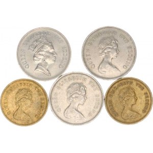 Hong Kong, 1 Dollar 1978, 1979, 1989; +50 Cents 1977, 1980 5 ks