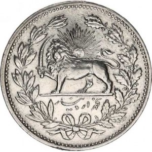Irán, Muzaffar al-Din Shah (AH 1313-24/1896-1907 AD), 5000 Dinars AH 1320 (1902) Ag 900 23,002 g R