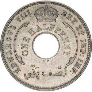 Britská Západní Afrika, 1/2 Penny 1936 H - Edwardus VIII. KM 15