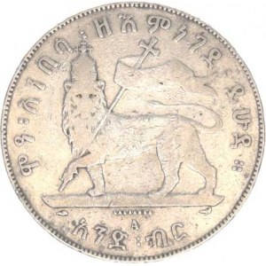 Ethiopie, Menelik II. (1889-1913), 1 Birr EE 1889 A (1897 AD) KM 5 /27,89 g/