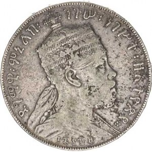 Ethiopie, Menelik II. (1889-1913), 1 Birr EE 1889 A (1897 AD) KM 5 Ag 835 27,902 g