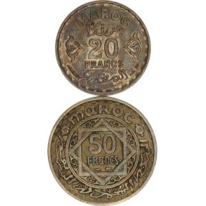 Maroko, Mohammed V. (AH 1346-81/1927-62 AD), 50 Francs AH 1371; +20 Francs AH 1371 Y.50, 51 2 ks