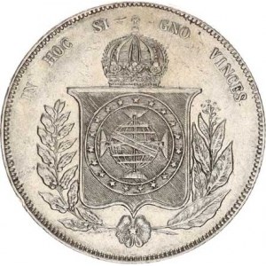 Brazilie, Pedro II. (1831-1889), 1000 Reis 1866 Ag 917 12,75 g KM 465