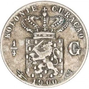 Curacao, 1/4 Gulden 1900 R KM 35