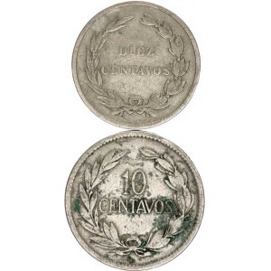 Ecuador, 10 Centavos 1918, 1919 KM 62, 64 2 ks R