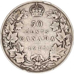 Kanada, 50 Cents 1918 KM 25, n.hr.