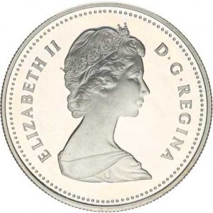 Kanada, 1 Dollar 1981 - Železnice KM 130 Ag 500 23,32 g
