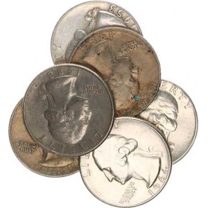 U.S.A., 1/4 Dollar 1953, 1963, 1964, 1982 P (2/2), 1984 P, 1988 P