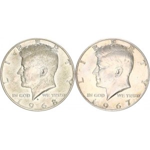 U.S.A., 1/2 Dollar 1967, 1968 D 2 ks