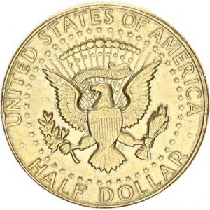 U.S.A., 1/2 Dollar 1969 D zlacený