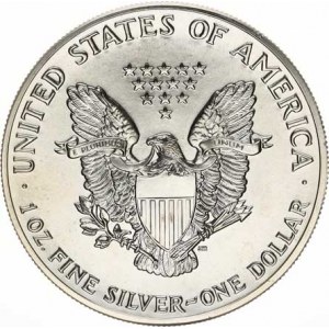 U.S.A., 1 Dollar 1989 = 1 ounce Ag orig. etue +crtifikát MDM