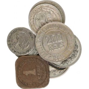 Konvolut, 9 kusů různýh mincí (Salvador, Costa Rica, Kolumbie, Venezuela..)