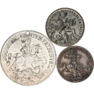 Náboženské medaile, Svatojířská medaile, 22,5 mm; 23,5 mm; 33,5 mm(dírka) bílý kov,