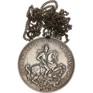 Náboženské medaile, Svatojířská medaile, Ag 37 mm (puncováno) s řetízkem 36 cm