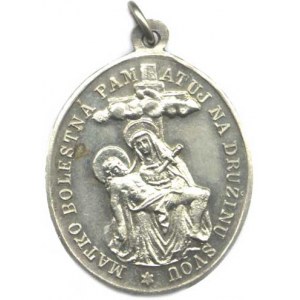 Náboženské medaile, Mariánská družina - Pektorální medaile s českým textem. A: Panna