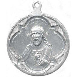 Náboženské medaile, Srdce Ježíše Krista / Srdce Panny Marie - Postavy do pasu v barok