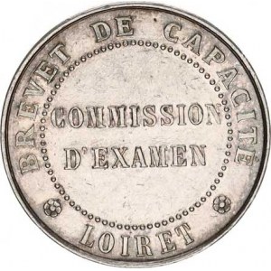 Francie, Loire - Medaile zkušební komise základního vzdělání, A: Alegorie