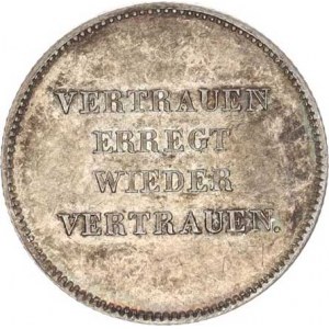 Německo, Drážďany - Pamětní žeton 10.9. 1830 pro věrné úřeeníky, 5-ti řádk