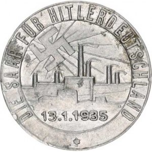 Německo, Sársko - Die Saar für Hitlerdeutschland 13.1. 1935, prozářená sv