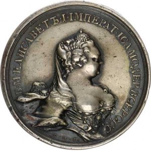 Rusko, Alžběta, portrét zprava a opis / Petr II., portrét zprava a opis