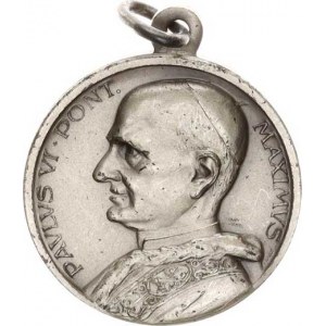 Vatikán - Papežský stát, Paulus VI., Pontifikační medaile b.l., A: Poprsí papeže zleva, op