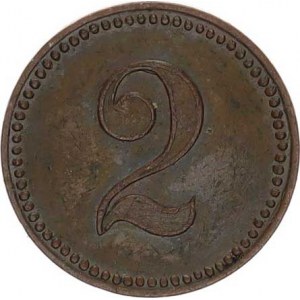 Československo - nouzovky, známky, Třinec - 2, hodnota bez textu / EISENWERK TRZYNIETZ Cu 20 m