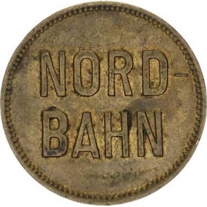Rakousko - nouzovky, NORD-BAHN / 1 SP. A. mosaz 27 mm