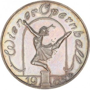 Rakousko - nouzovky, 100 Shilling 1985, Wiener Opernball. Av: Tanečnice, opis / Casino
