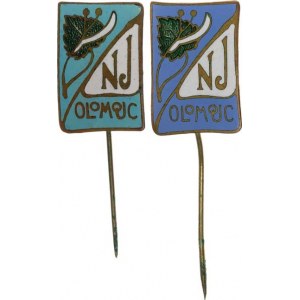 Československo - odznaky, hudební, Olomouc - N J (Národní jednota) - dvě barevné varianty, světlé