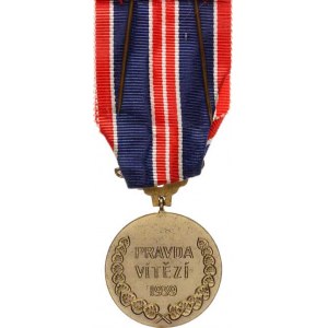 Československo, Medaile Za chrabrosť - slovenský nápis, (vydání Londýn 1940-41)