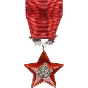 Československo, Řád Rudé hvězdy II. vydání, číslo 3119 Ag punc 900 raž