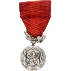 Československo, Medaile Za zásluhy o obranu vlasti II. vydání Ag punc v plo