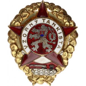Československo - vojenské odznaky, Čestný odznak -Vzorný tankista č. 03640 Krubl 25/1a
