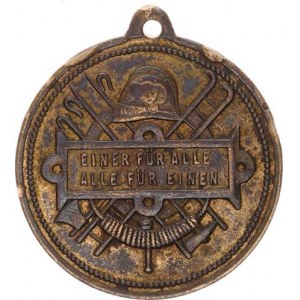 Hasičské medaile a odznaky, Lihn (Lině) - Na památku inaugurace hasičského sboru 7. 7. 1901,