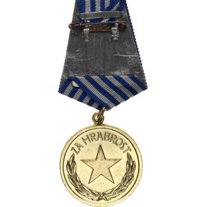 Juoslávie, Medaile Za Hrabrost (pro Slovince a Chorvaty) zlatá stuha