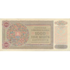 Slovenská republika, 1939 - 1945, 1000 Ks 1940 sér. 4 L3 2x SPECIMEN Baj. 51