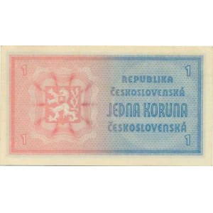 Nevydaná platidla, 1 Kčs b.l. (1946) neperf. Baj. N8 (93)