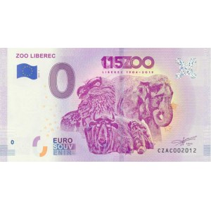 Česká republika - Euro Souvenir, 0 Euro 2019 sér. CZ AC - ZOO Liberec (5 000 ks)