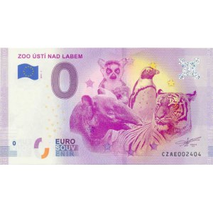 Česká republika - Euro Souvenir, 0 Euro 2019 sér. CZ AE - ZOO Ústí nad Labem (5 000 ks)
