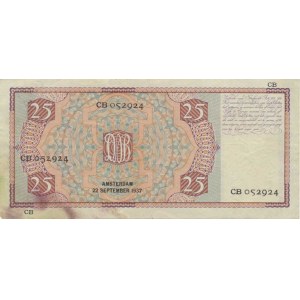 Nizozemí, 25 Gulden 22.9. 1937 sér. CB Pick 51 R, flíček