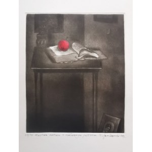 Tadeusz Jackowski (nar. 1936), Zátišie s červeným jablkom, 1978