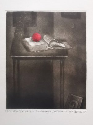 Tadeusz Jackowski (ur.1936), Martwa natura z czerwonym jabłkiem, 1978