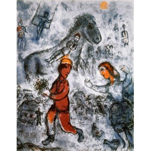 Marc Chagall (1887-1985), Der Streit der Liebenden