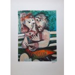 Pablo Picasso (1881-1973), Ehepaar auf einer Bank, 1995