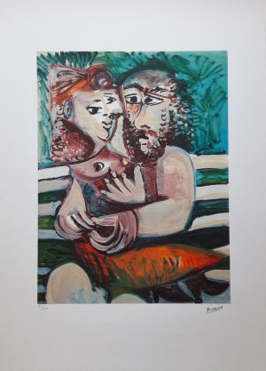 Pablo Picasso (1881-1973), Para na ławce, 1995