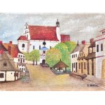 Edward Rodzik(1913-1989),Fara i domy od strony Rynku