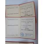 PRL - LARGE SET PRL Kommunistische Partei Dekorationen Identitätskarten