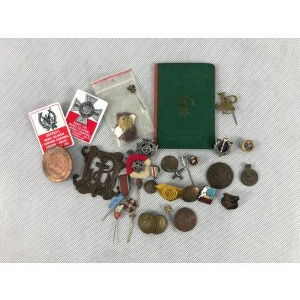 Set of Badges, pins, ZHP, Scout, KZ miniatures etc.