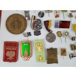 People's Republic of Poland - LARGE set of badges, pins, Sports Ribbon Medal!