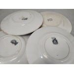 Four 19th century plates with the story of Joanna Dark - Porcelain Opaque Degien